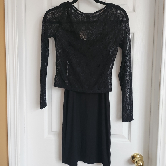 Forever 21 black lace overlay dress - Picture 3 of 3
